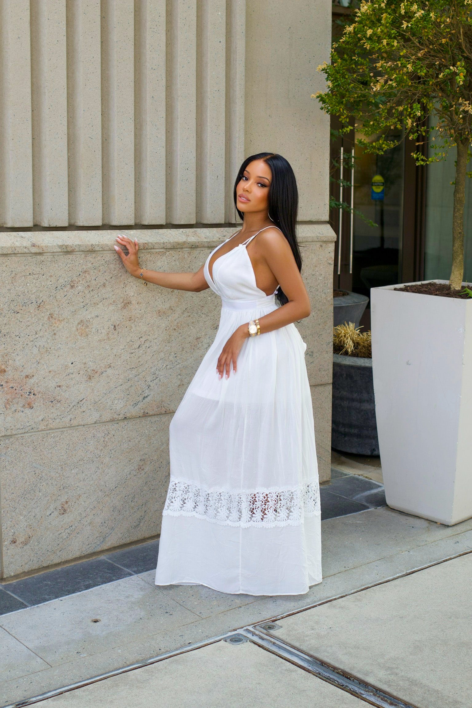 Wendi Maxi Dress (White)